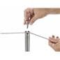 8-Barrier Silver Gallery Stanchion Set with Removable Top for Assembly