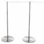 2 Attached Posts and Rope of the 10-Stanchion Silver Museum Barrier Set
