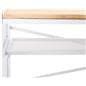 Counter Height Bar Table with Paulownia Wood Shelving