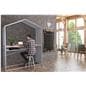 Counter Height Bar Table with Warp Resistant Paulownia Wood Countertop