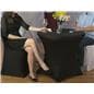 Table with Spandex Cover, Black Stretch Fabric