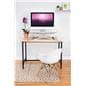 Height adjustable standing desk converter with large surface area