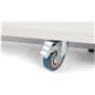Multimedia conference table with locking casters