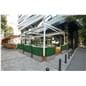 Artificial boxwood hedge with planter box and outdoor design