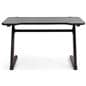 Gaming desk computer table features two matte black z-shaped legs 