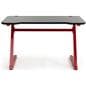Ergonomic gaming z desk with red powder coated finish 