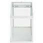 Glass wedding money card box with two latched door openings 
