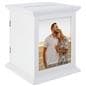 White card box with photo frame and portrait orientation 