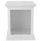 White card box with photo frame for countertop placement 