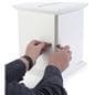 White card box with photo frame and rear door opening 