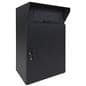 Outdoor package drop box with two doors