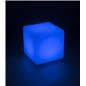 Light Up Cube Table Stool with Blue Light Color