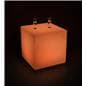 LED Cube Table with Orange Color