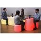 LED Cube Table with Multicolored Light Options