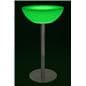 Half-moon LED cocktail table with green illumination