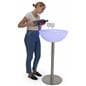 Woman serving wine on a half-moon LED cocktail table