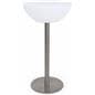 Half-moon LED cocktail table with 23.5" top