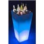 LED ice bucket pot with static, flashing, strobing or fading transitions