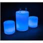 Blue Colored Illuminated Cocktail Table Set