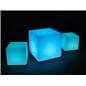 Illuminated Lounge Table Set in Blue Light Colors