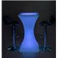 Hourglass LED pub table set with mood setting lights