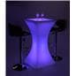 Hourglass LED pub table set with 16 light color settings