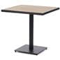 Outdoor patio dining table with self standing placement  