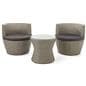 3 piece wicker bistro set with outdoor design