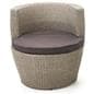 3 piece wicker bistro set with 2" thick machine washable polyester cushions