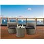 3 piece wicker bistro set with sleek modern design