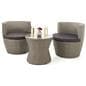 3 piece wicker bistro set with weather-resistant design