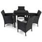 5 Piece rattan outdoor sofa and chair set with weight capacity of 330 lbs per seat