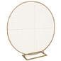 Circle grid backdrop with floor standing placement style