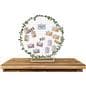 Tabletop wreath hoop with grid and max weight capacity of 22 pounds