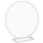 Tabletop wreath hoop with grid and overall width of 37 inches