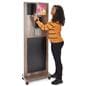 Chalkboard sanitizer station with an easy to apply graphic