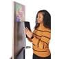 Chalkboard sanitizer station with a touchless sanitizing unit