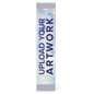 Square advertising bollard sign with different messages printed on all four sides
