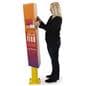 Triangle Marketing Bollard Cover with lightweight Coroplast construction