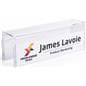 Acrylic partition name plate display with custom graphics