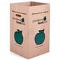 Disposable cardboard trash bin with custom printed graphics 