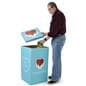 Custom printed cardboard trash box with 18.3 inch width