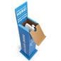 Cardboard hand sanitizer station with flip open top