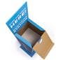 Cardboard hand sanitizer station with 25 pound shelf weight capacity