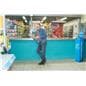 Cardboard hand sanitizer station with 10 inch depth