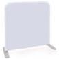 Tension fabric cafe style banner with plain white backside
