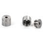 2 Brushed Steel Silver Stanchion Cord Wall Terminator