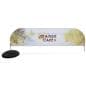 This fabric tube crowd barrier system with barrier dimensions of 114.2 inches by 28 inches