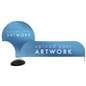 This fabric tube crowd barrier system with 1 barrier and 1 shape signage