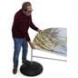 This fabric tube crowd barrier system with locking frame